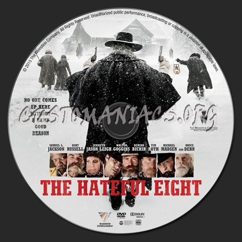The Hateful Eight (aka: The Hateful 8) dvd label