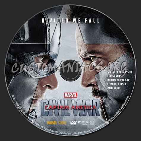 Captain America: Civil War dvd label