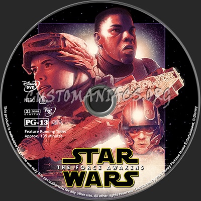 Star Wars the Force Awakens dvd label