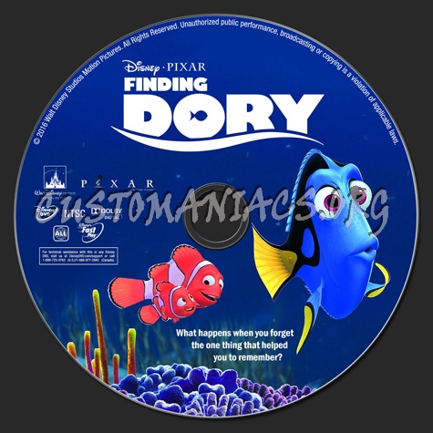 Finding Dory dvd label