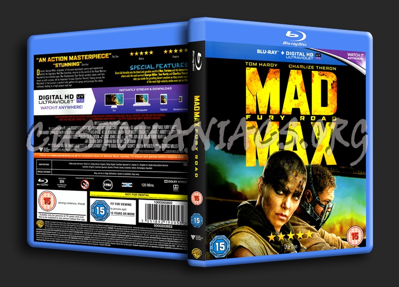 Mad Max Fury Road blu-ray cover