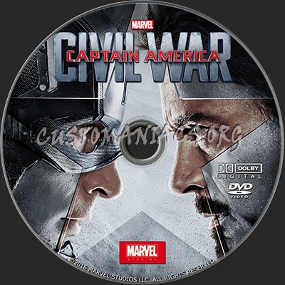 Captain America Civil War dvd label