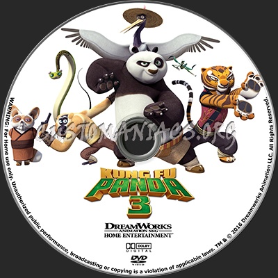 Kung Fu Panda 3 dvd label