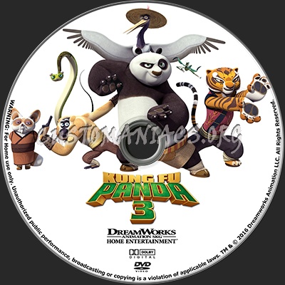 Kung Fu Panda 3 dvd label