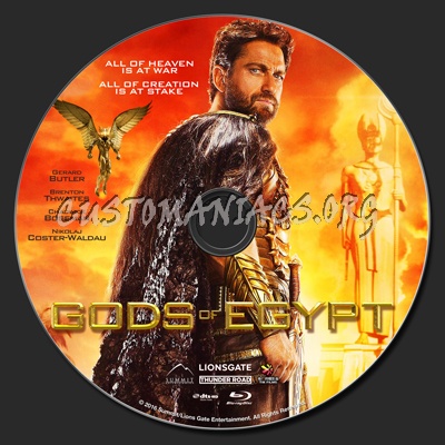 Gods Of Egypt blu-ray label