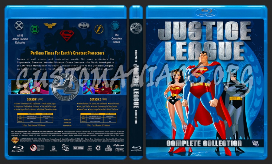 Justice League Complete Collection blu-ray cover