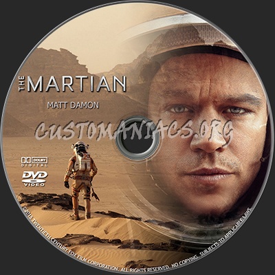 The Martian dvd label