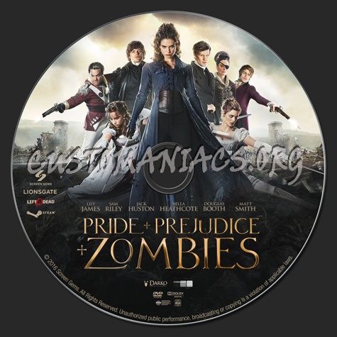 Pride and Prejudice and Zombies dvd label