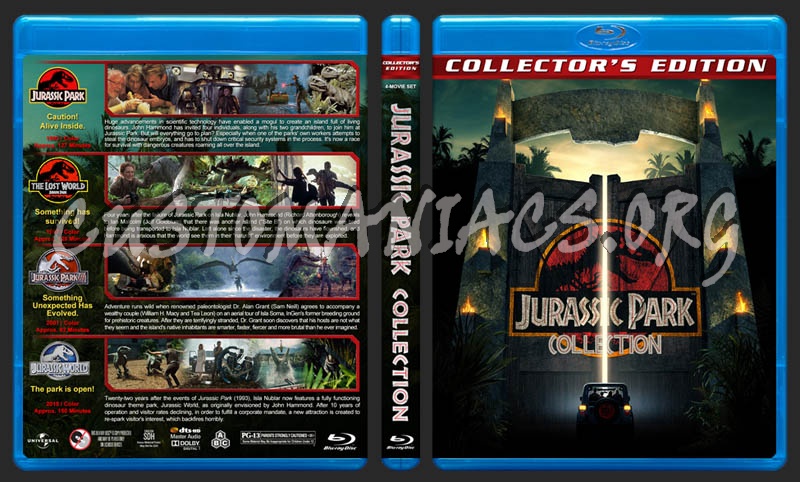 Jurassic Park Collection blu-ray cover