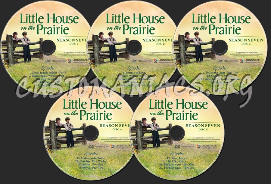 Little House on the Prairie Season 7 dvd label