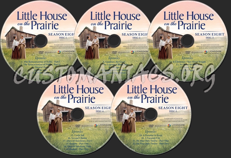 Little House on the Prairie Season 8 dvd label