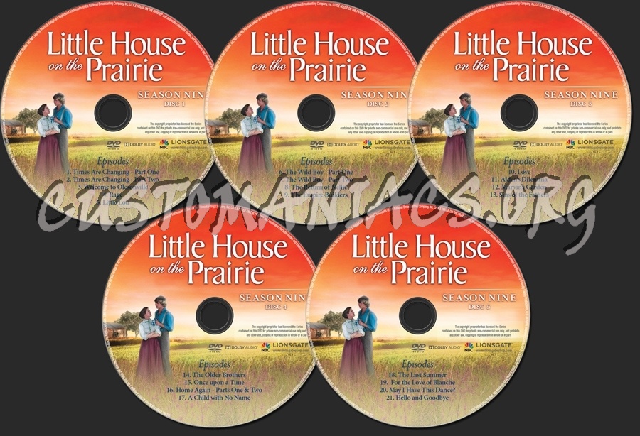 Little House on the Prairie Season 9 dvd label