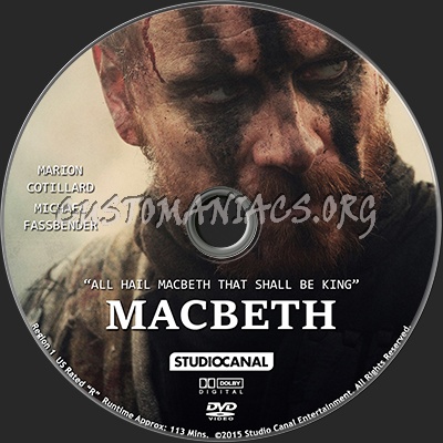 Macbeth (2015) dvd label