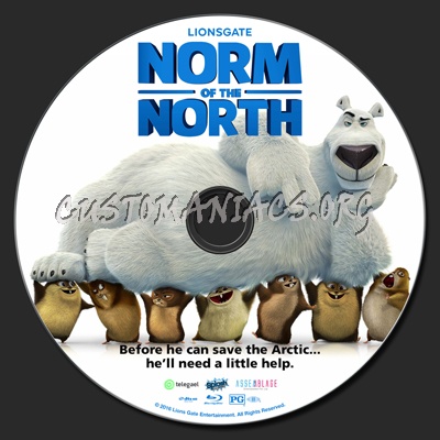 Norm Of The North blu-ray label