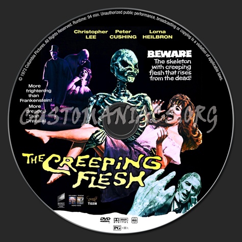 The Creeping Flesh dvd label