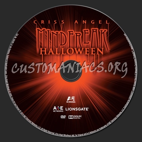 Criss Angel Mindfreak Halloween dvd label