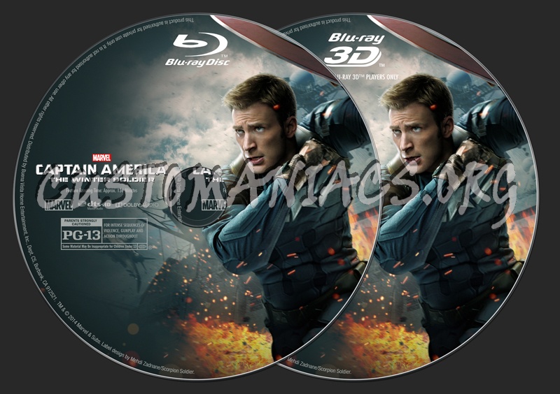 Captain America: The Winter Soldier blu-ray label