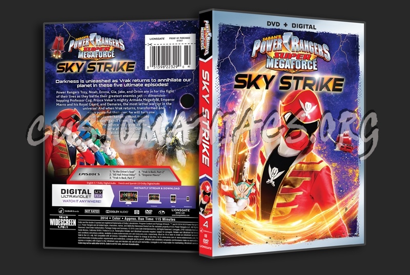 Power Rangers Super Megaforce Sky Strike Volume 4 dvd cover
