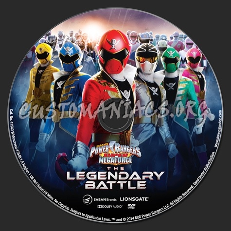 Power Rangers Super Megaforce The Legendary Battle dvd label