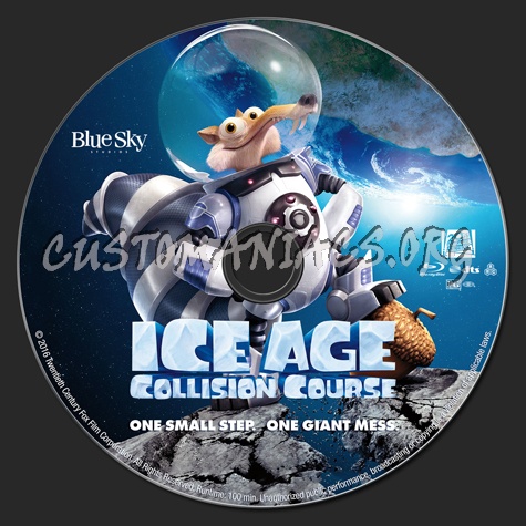 Ice Age: Collision Course (2D & 3D) blu-ray label
