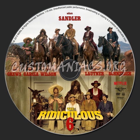 The Ridiculous 6 dvd label