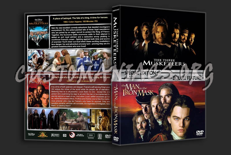 The Three Musketeers / The Man in the Iron Mask Dbl dvd cover