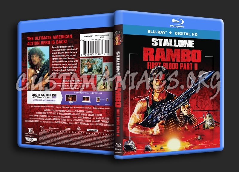 Rambo First Blood Part II blu-ray cover