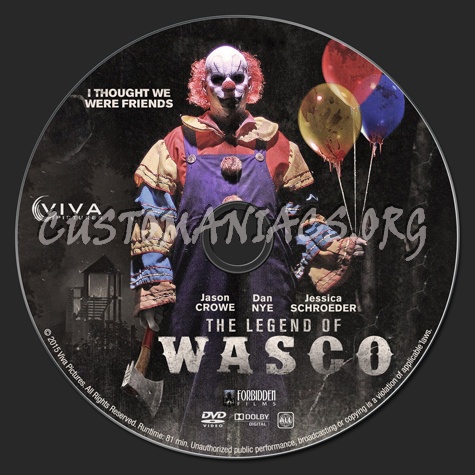 The Legend of Wasco dvd label