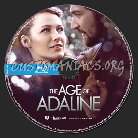 The Age of Adaline blu-ray label