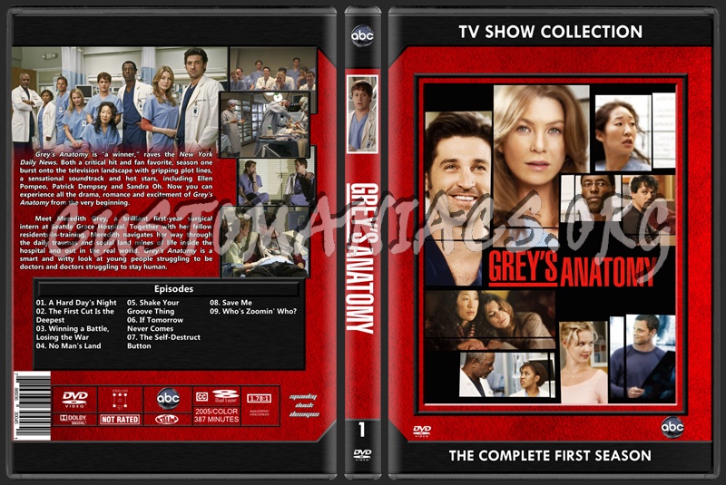Grey's Anatomy Season 01 dvd cover