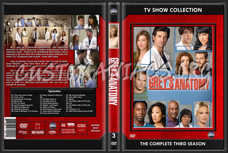 Grey's Anatomy Season 03 dvd cover