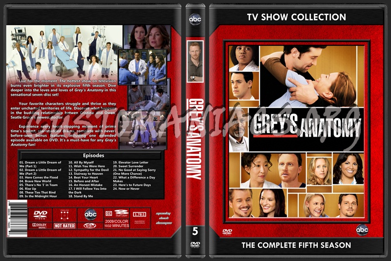 Grey's Anatomy Season 05 dvd cover