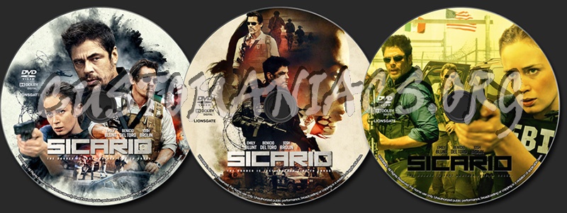 Sicario (2015) dvd label