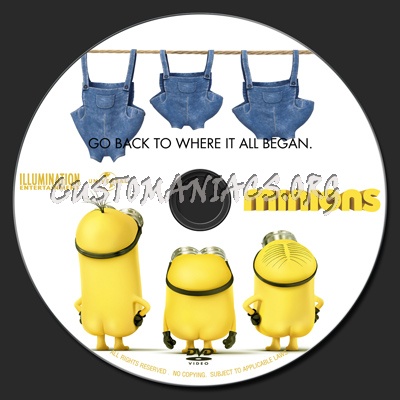 Minions dvd label