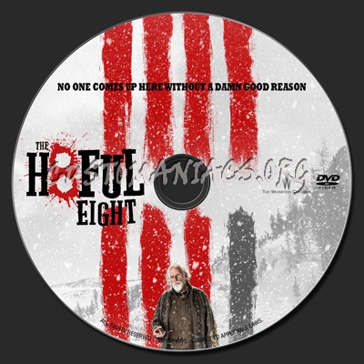 Hateful Eight dvd label