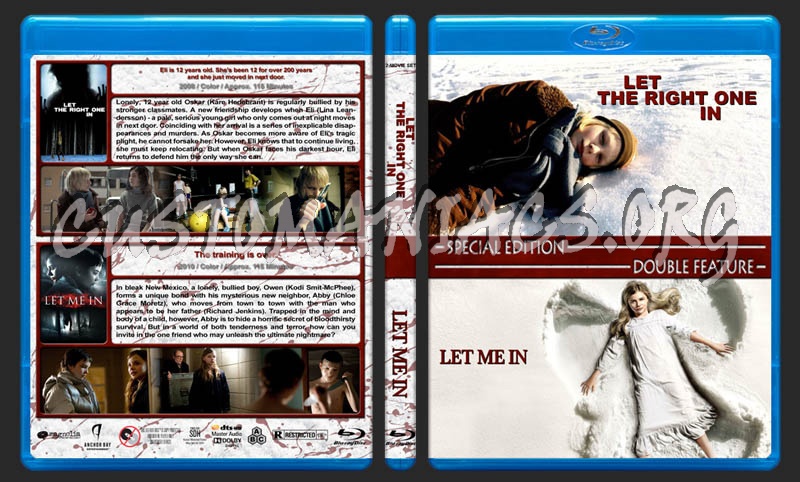 Let the Right One In / Let Me In Double blu-ray cover