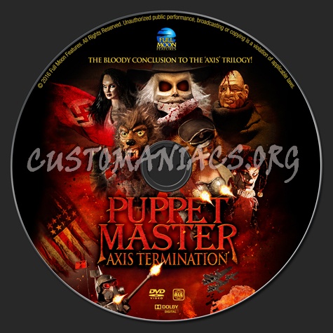 Puppet Master: Axis Termination dvd label