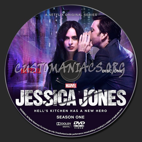 Jessica Jones Season 1 dvd label