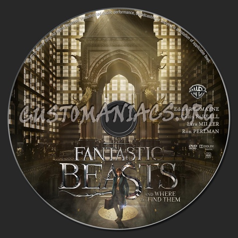 Fantastic Beasts and Where to Find Them dvd label