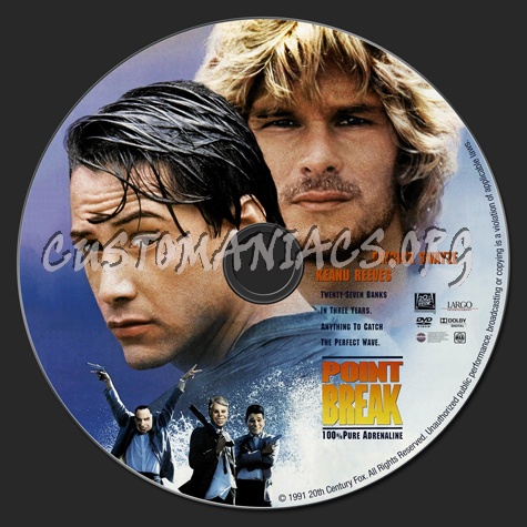 Point Break (1991) dvd label