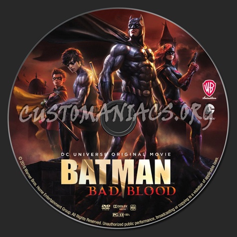 Batman: Bad Blood dvd label