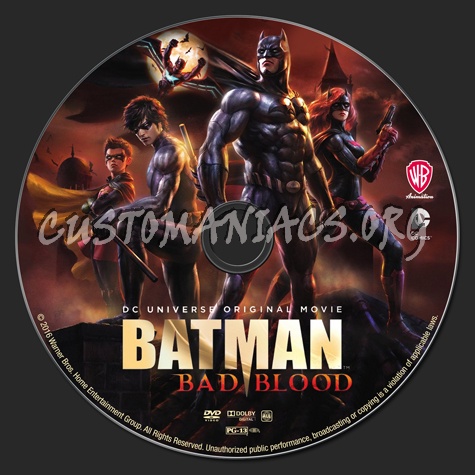 Batman: Bad Blood dvd label