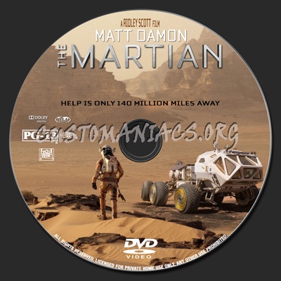 The Martian dvd label