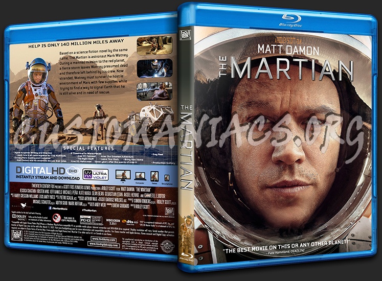 The Martian blu-ray cover
