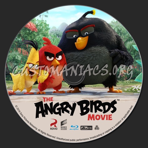 The Angry Birds Movie (2D & 3D) blu-ray label