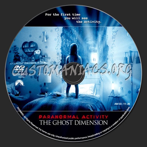 Paranormal Activity: The Ghost Dimension (2015) dvd label