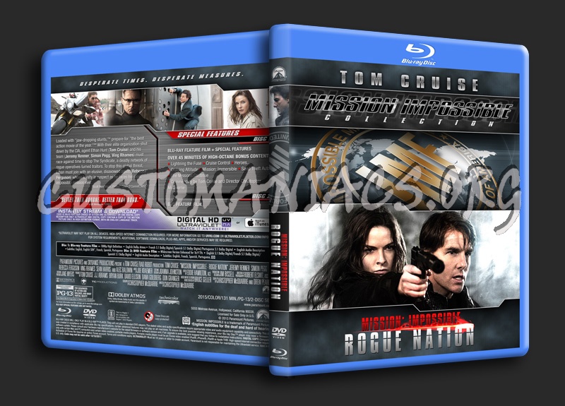 Mission Impossible Collection - Rogue Nation blu-ray cover