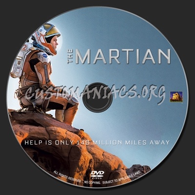 Martian, The (2015) dvd label