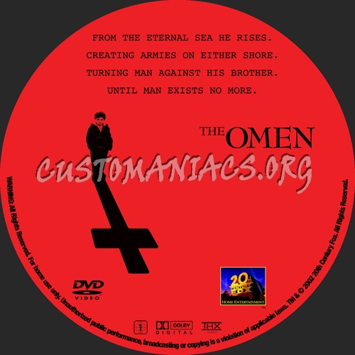 The Omen dvd label