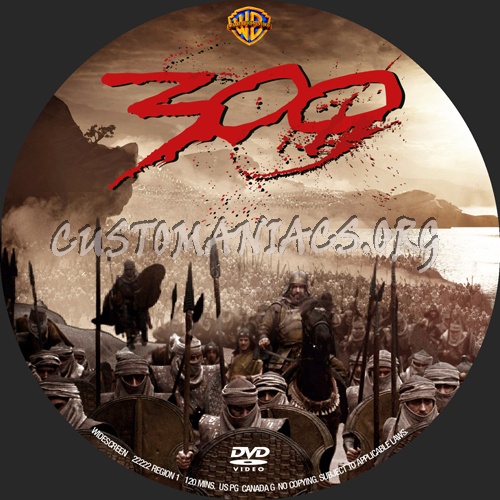 300 dvd label